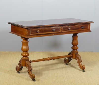 Lot 686 - A Victorian mahogany two drawer side table,...