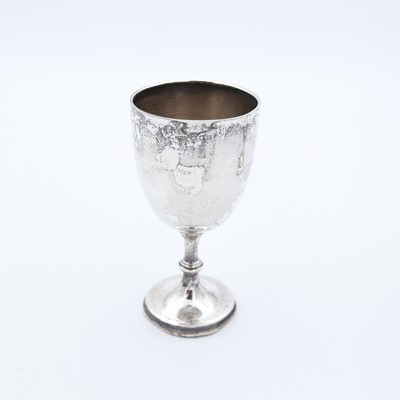 Lot 227 - A George VI silver pedestal goblet, having a...