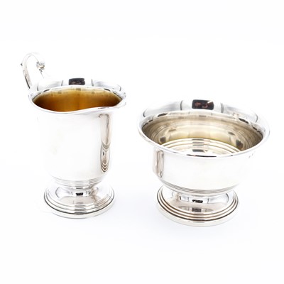 Lot 219 - A matched Elizabeth II silver pedestal sugar...