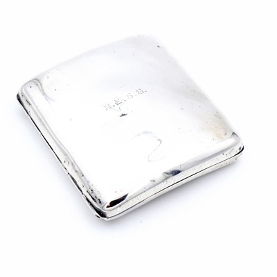 Lot 242 - An Edwardian silver cigarette case, of curved...