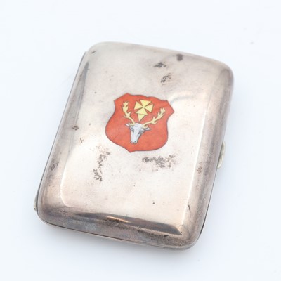 Lot 243 - A Victorian silver cigarette case, of curved...