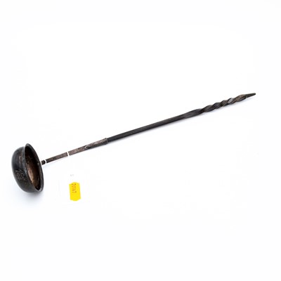 Lot 247 - A 19th century silver bowled toddy ladle,...