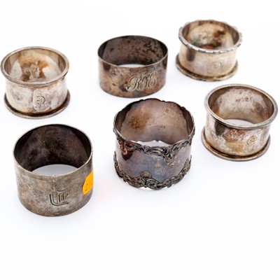 Lot 236 - A collection of six Victorian and later silver...