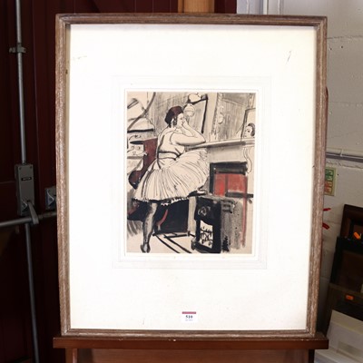 Lot 510 - 20th century school - Ballet dancer, ink and...