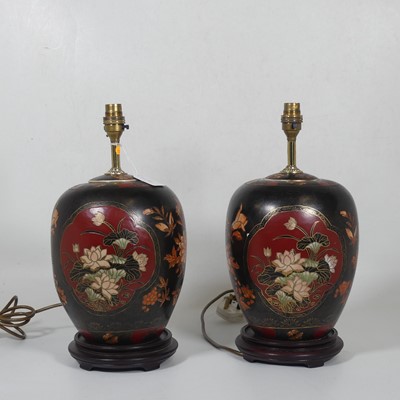 Lot 5 - A pair of contemporary Japanese pottery table...