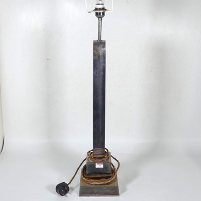 Lot 9 - A contemporary silver-plated table lamp, of...