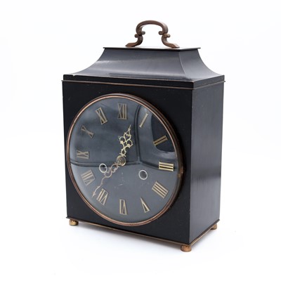 Lot 13 - A Smith's mantel clock, having an ebonised...