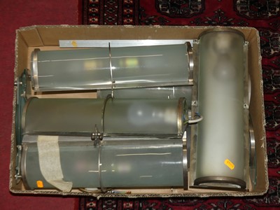 Lot 63 - A set of six contemporary metal curved glass...