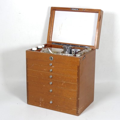 Lot 42 - A mid-20th century teak dentist's cabinet, the...