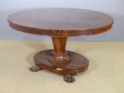 Lot 671 - An early Victorian rosewood oval tilt-top...