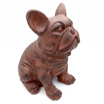 Lot 51 - A painted pottery model of a French bulldog,...