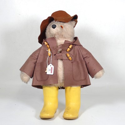 Lot 52 - A 20th century Paddington Bear, with brown hat,...