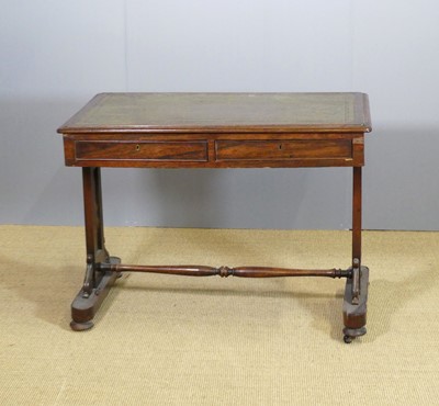 Lot 670 - A Victorian rosewood and gilt tooled green...