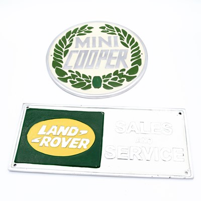 Lot 54 - A reproduction metal Mini Cooper sign,...