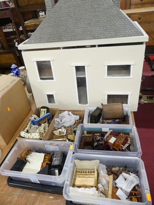 Lot 55 - A 20th century painted wooden two-storey...