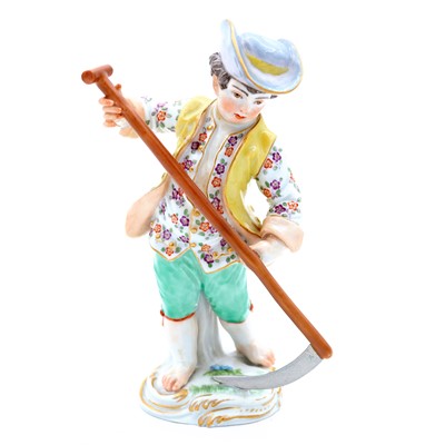 Lot 71 - A Meissen porcelain figure of a boy, modelled...