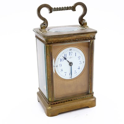 Lot 72 - A late 19th century lacquered brass cased...