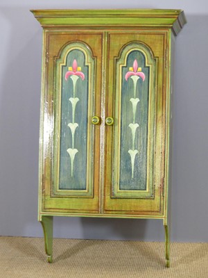Lot 732 - A contemporary floral painted double door...