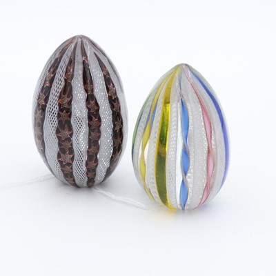 Lot 84 - A Studio glass paperweight of ovoid form,...