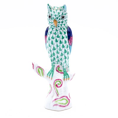 Lot 90 - A Herend hand-painted porcelain model of an...
