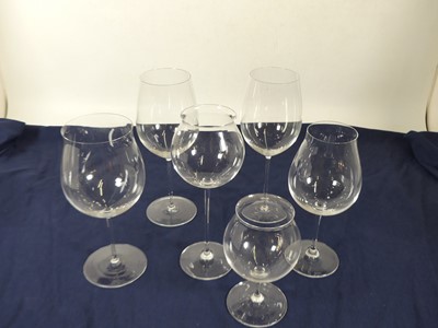 Lot 94 - A group of six Riedel wine glasses, various...