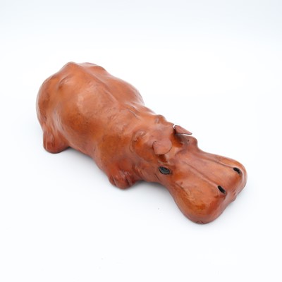 Lot 95 - A reproduction simulated tan leather clad...