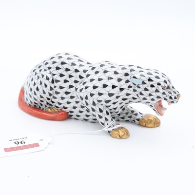 Lot 96 - A Herend hand-painted porcelain model of a...