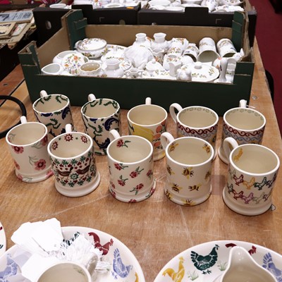 Lot 122 - A collection of ten Emma Bridgewater mugs, to...
