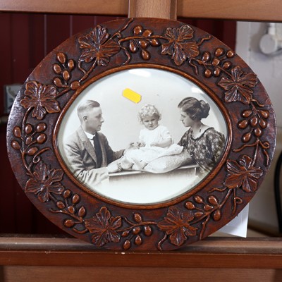 Lot 561 - A framed brass-rubbing, two late Victorian...