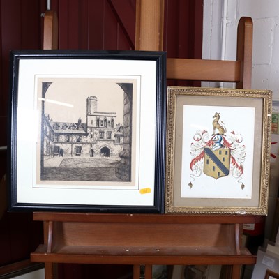 Lot 563 - A box of assorted pictures and prints, to...