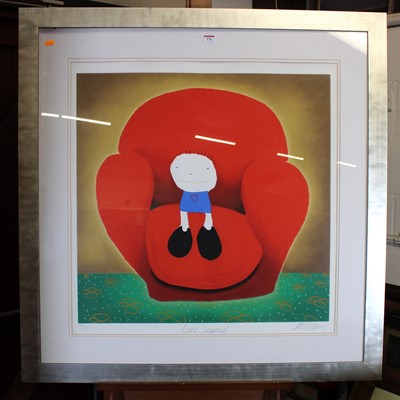 Lot 576 - Mackenzie Thorpe (b.1956) - Love Seated,...