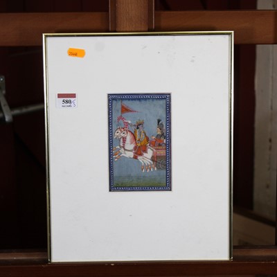 Lot 580 - 19th century Indian school - Krishna preaching...