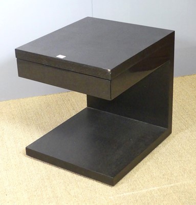 Lot 605 - A pair of contemporary black ash and lacquered...