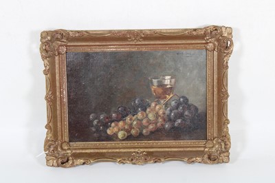 Lot 597 - J. Valentine Dieval - Still life, oil on board,...