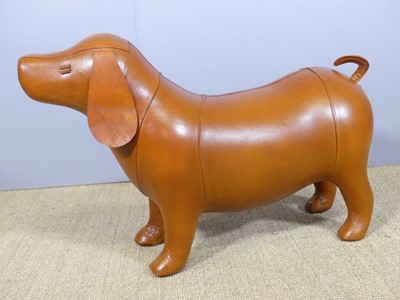 Lot 618 - A contemporary tan leather stitched clad model...