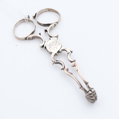 Lot 267 - A pair of 19th century silver sugar nips, of...