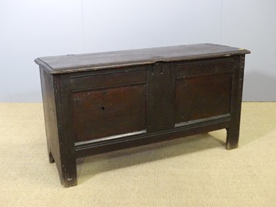 Lot 743 - An 18th century provincial joined oak twin...