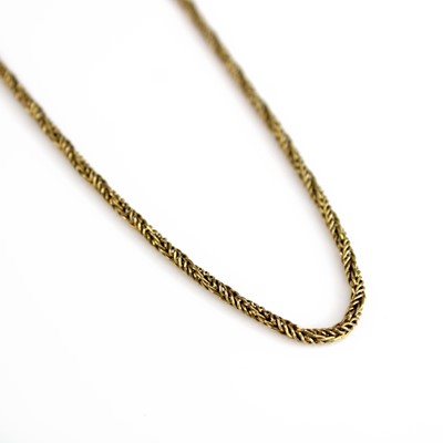 Lot 289 - A 9ct gold spiga link neck chain, 42cm, 5.8g