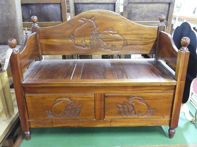Lot 678 - A contemporary cherry wood twin panelled...