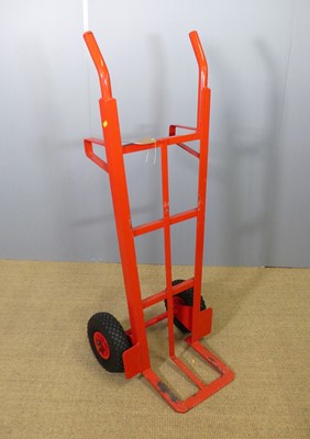 Lot 703 - A Slingsby red powder coated steel sack barrow
