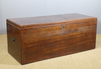 Lot 709 - A 19th century mahogany hinge topped chest,...