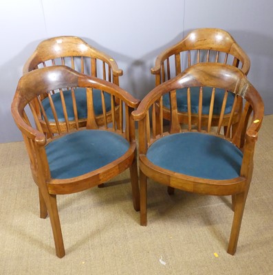 Lot 716 - A set of four provincial French tub stickback...