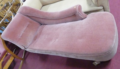 Lot 718 - A Victorian fabric upholstered three-seater...