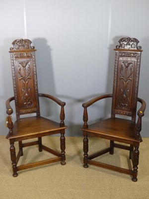 Lot 756 - A pair of early 20th century floral relief...