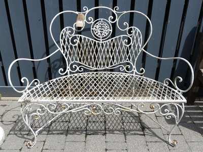 Lot 783 - A Victorian style white painted and wired...