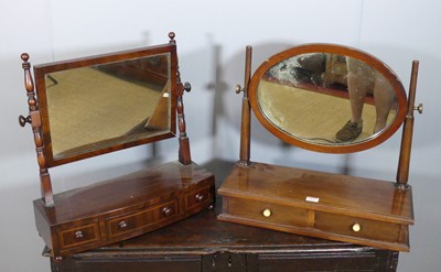 Lot 663 - A 19th-century mahogany swing three-drawer bow-...