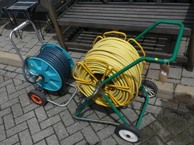 Lot 789 - Two hose reels on wheeled stands