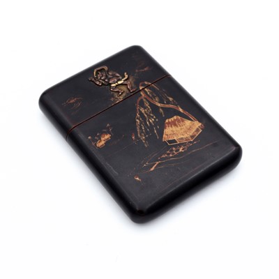 Lot 195 - A Japanese Meiji period (1868-1912) black...