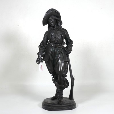 Lot 37 - A continental bronzed metal figure of a...