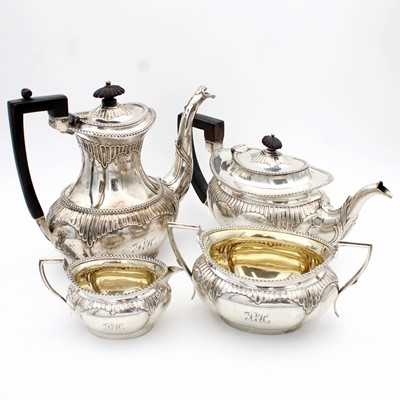 Lot 108 - A Victorian silver four-piece tea and coffee...